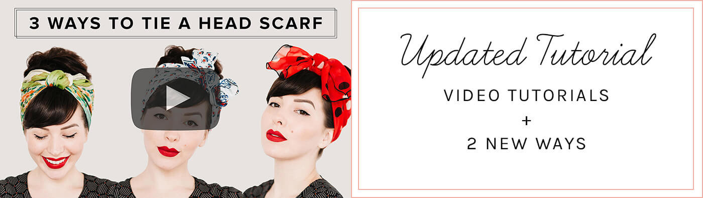 UPDATE: Check out my new video tutorial for 3 different way to tie a head scarf!
