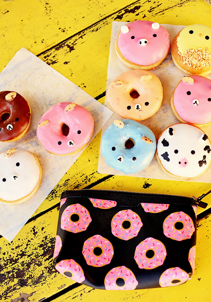 fantastic donuts and flynn donut makeup zip pouch