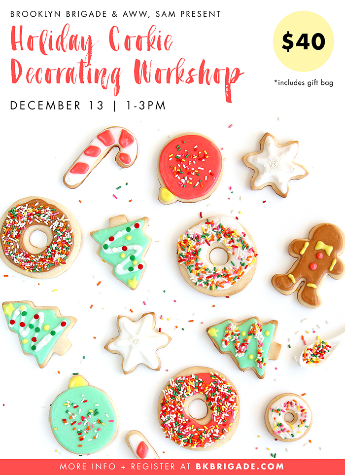 holiday cookie decorating workshop brooklyn brigade