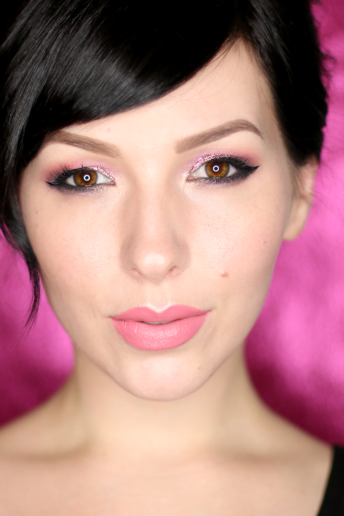 too faced chocolate bon bons and pink glitter eyes makeup tutorial by keiko lynn 1