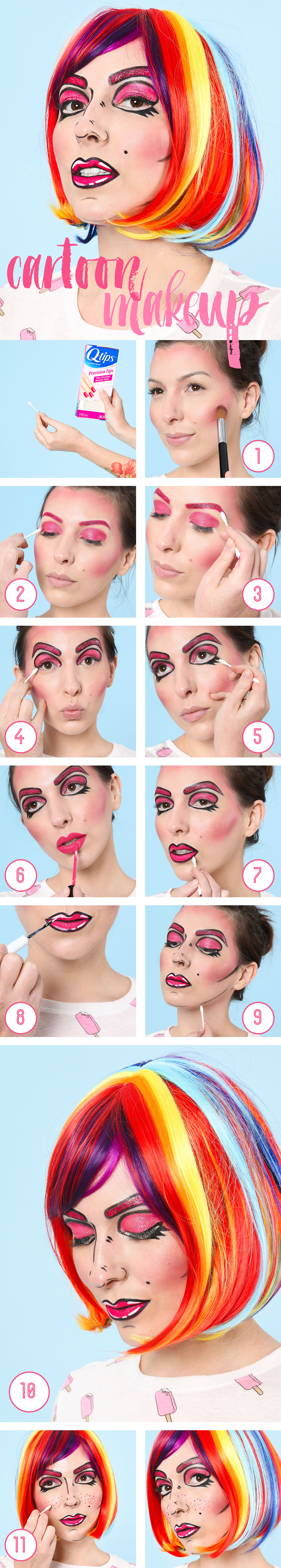 cartoon makeup tutorial for halloween