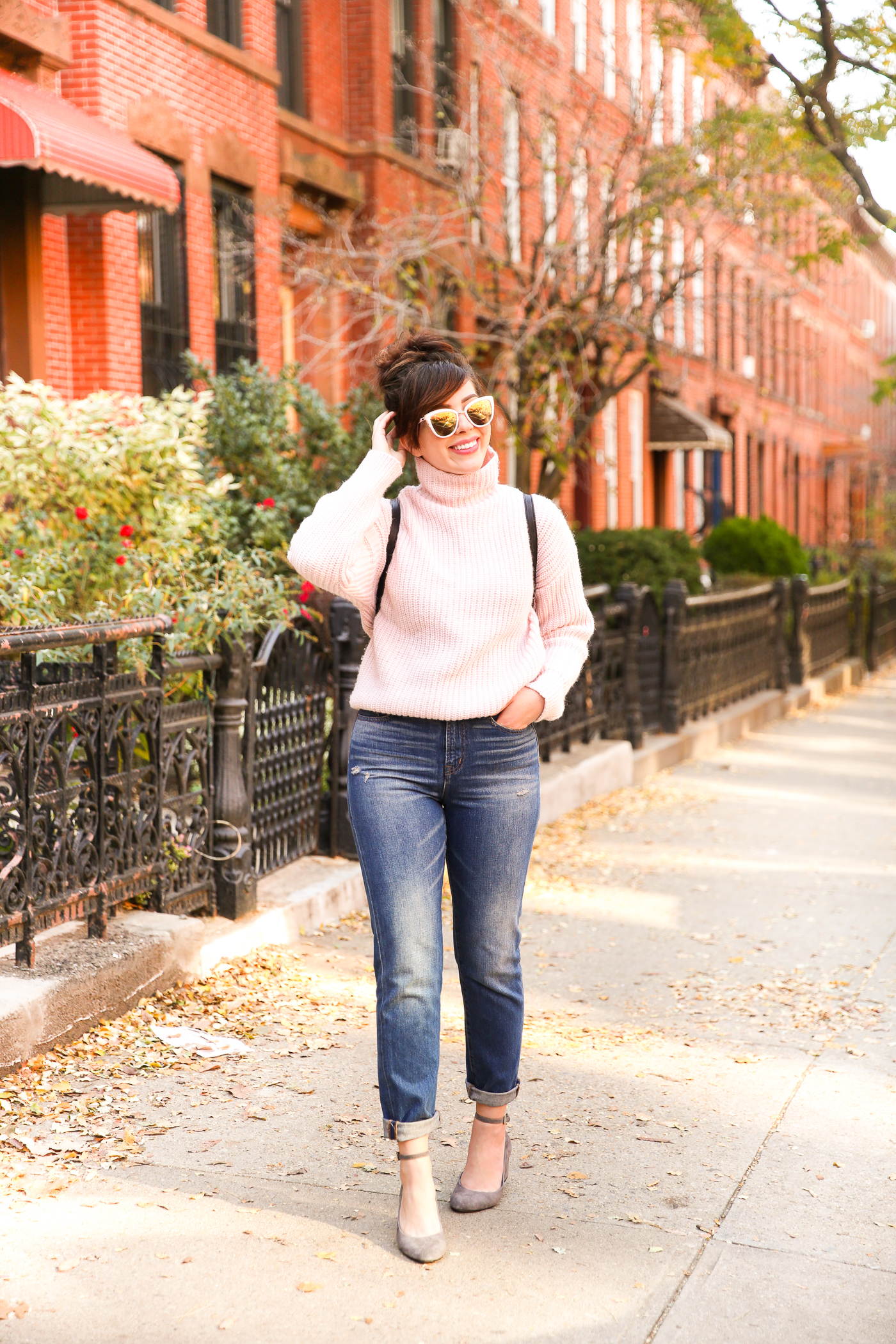 steven mary janes, madewell jeans, gap sweater