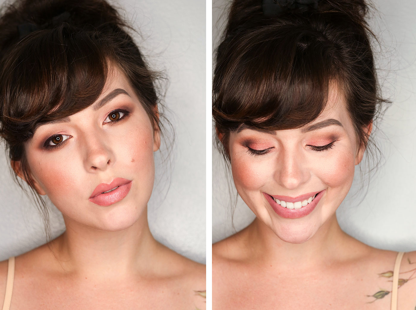 too faced sweet peach collection makeup look