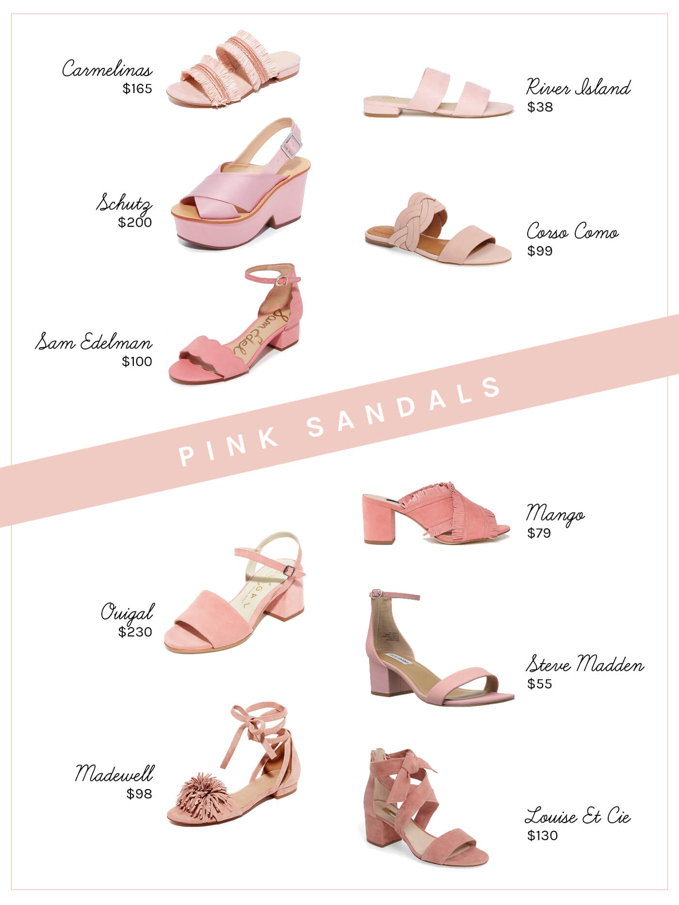 Think Pink: 10 Pink Sandals for Spring and Summer - Keiko Lynn