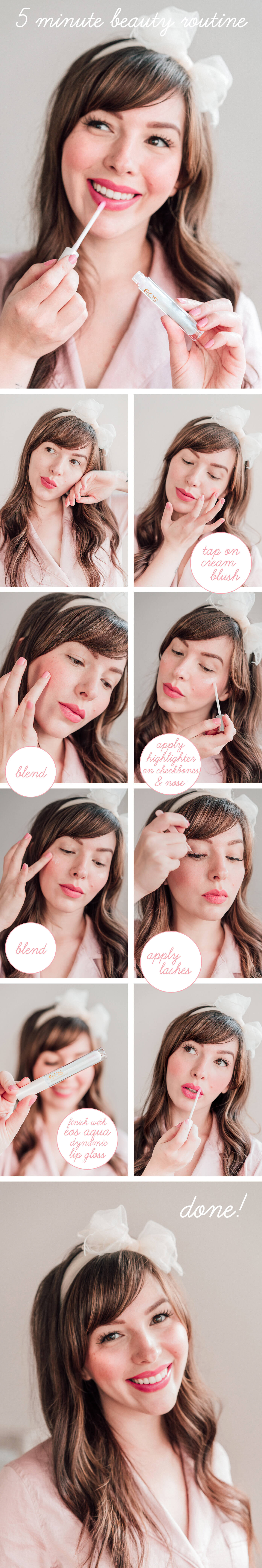 5 minute beauty routine tutorial with eos