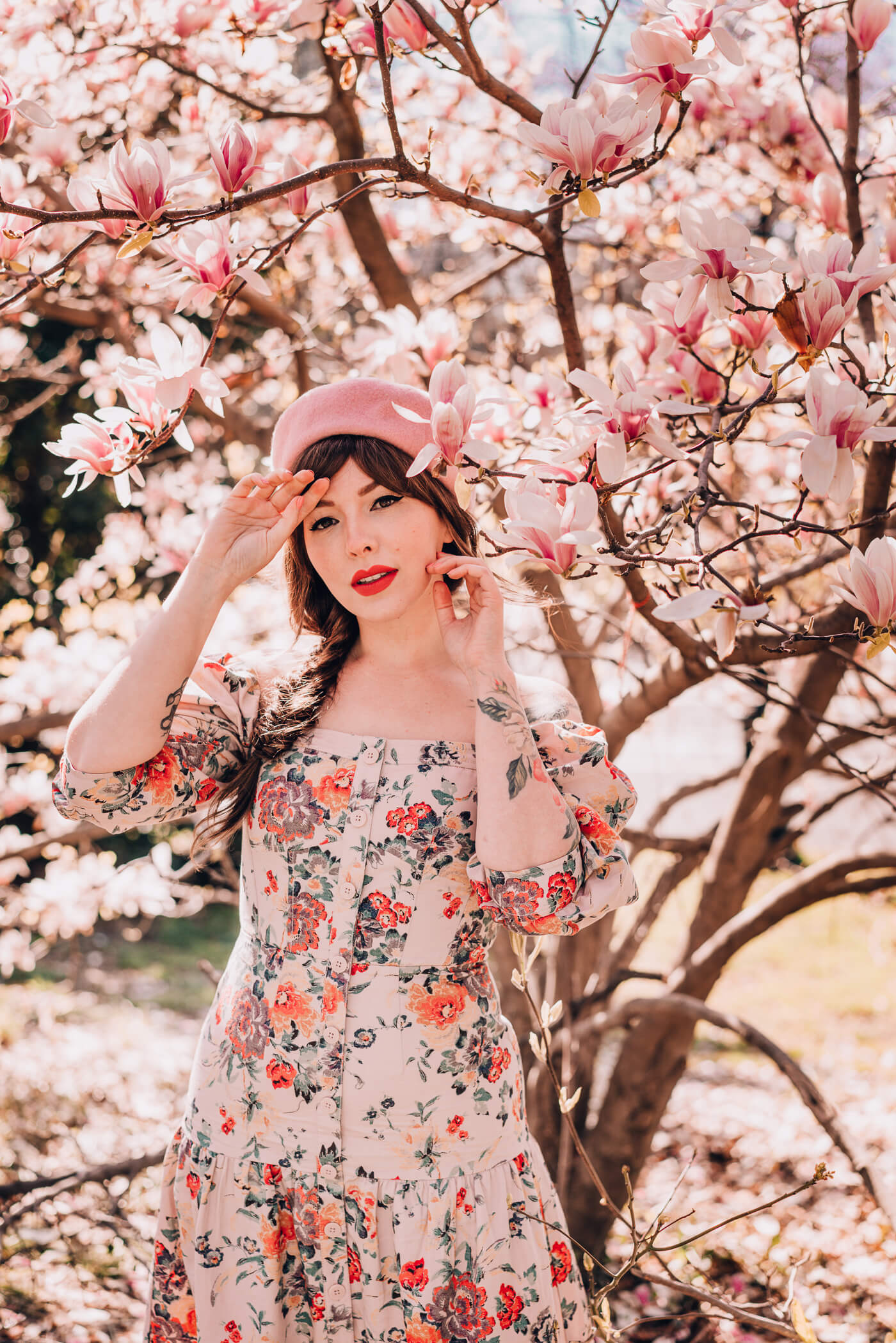 rebecca taylor dress, off the shoulder pink summer floral dress 2018
