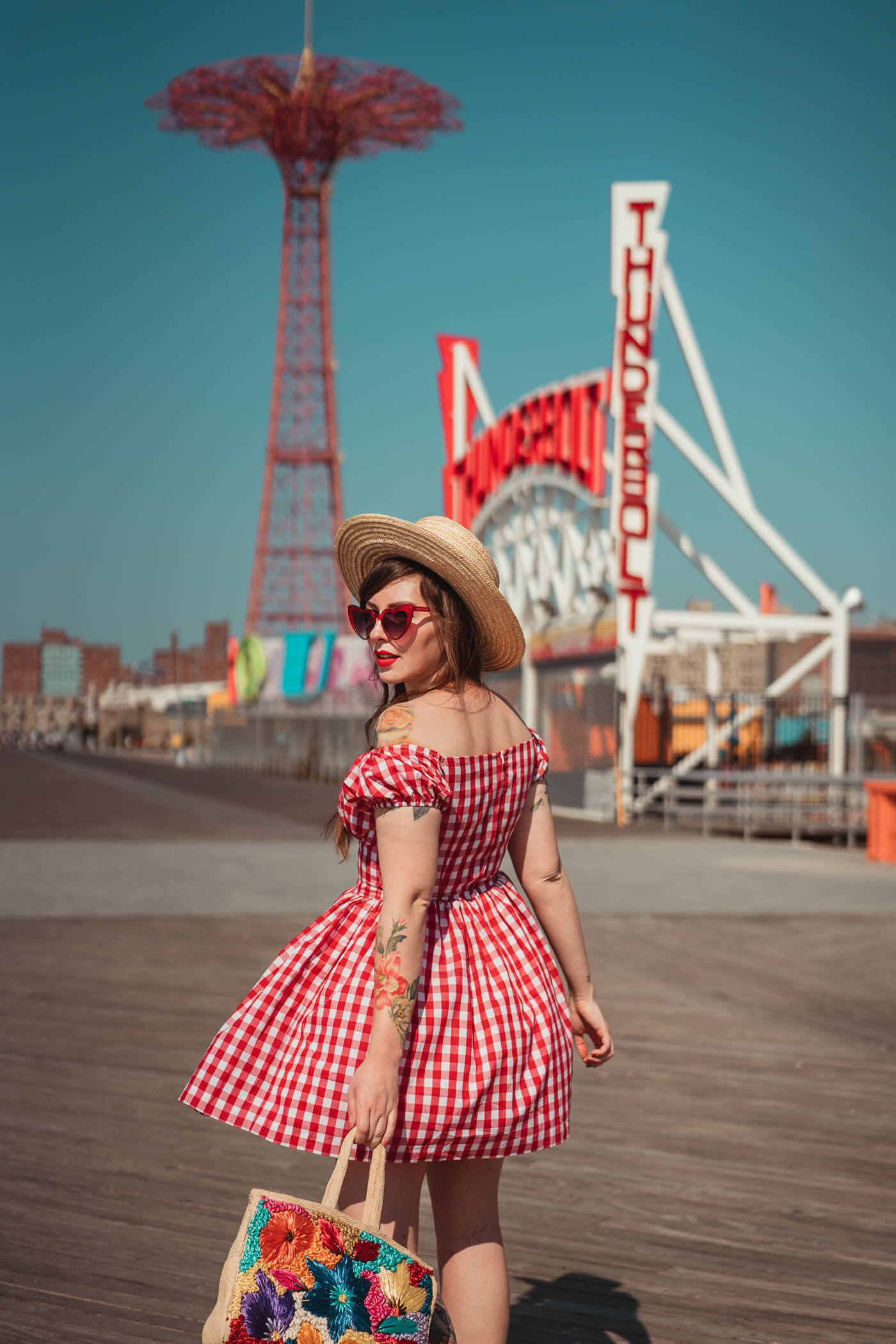 hearts and found gingham dress