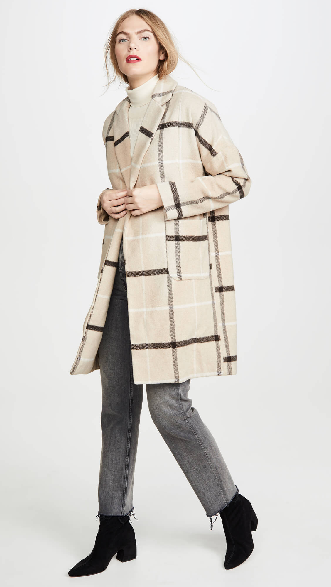 update your fall wardrobe with a checkered coat