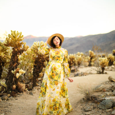 Keiko Lynn at Joshua Tree Cholla Cactus Garden