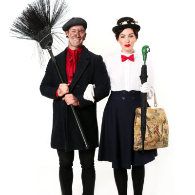 mary poppins and bert costume, keiko lynn and bobby hicks