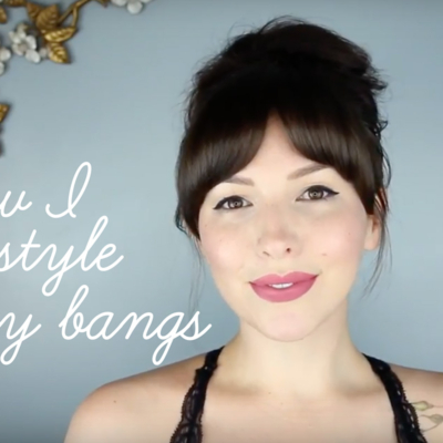how i style my bangs hair tutorial