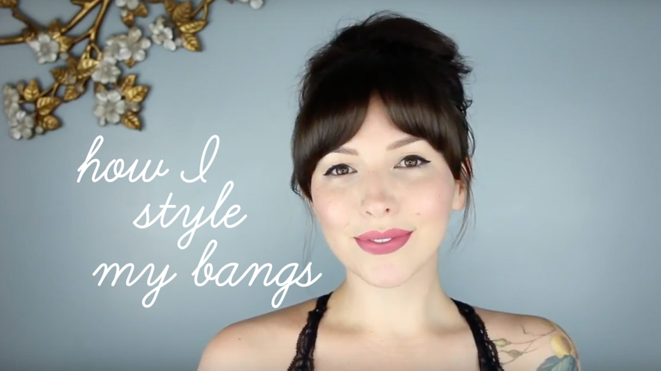 how i style my bangs hair tutorial