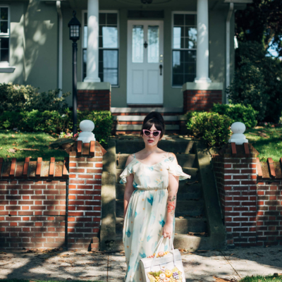 miss patina watercolor cactus dress