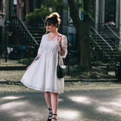 Keiko Lynn white cotton lace dress anthropologie