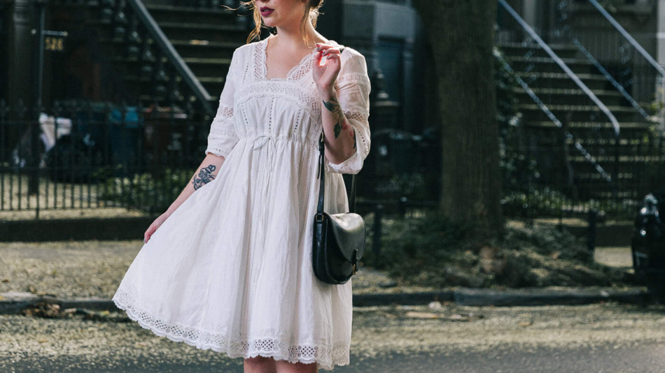 Keiko Lynn white cotton lace dress anthropologie