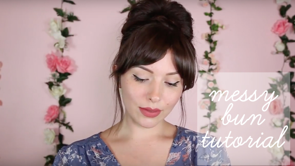 messy bun tutorial video