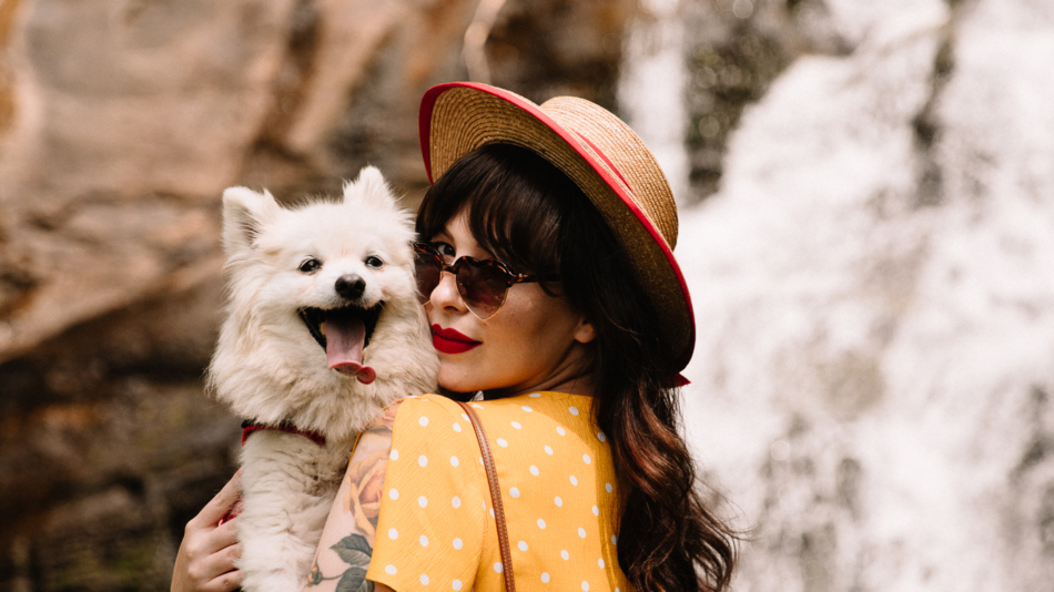 yellow polka dot romper