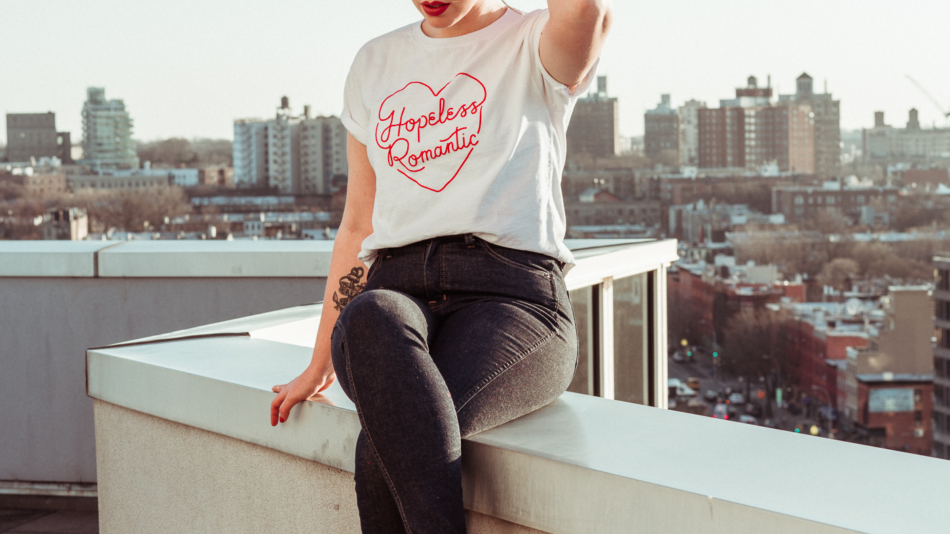 hopeless romantic bando tee