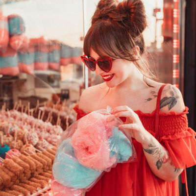 coney island red tulle tent dress