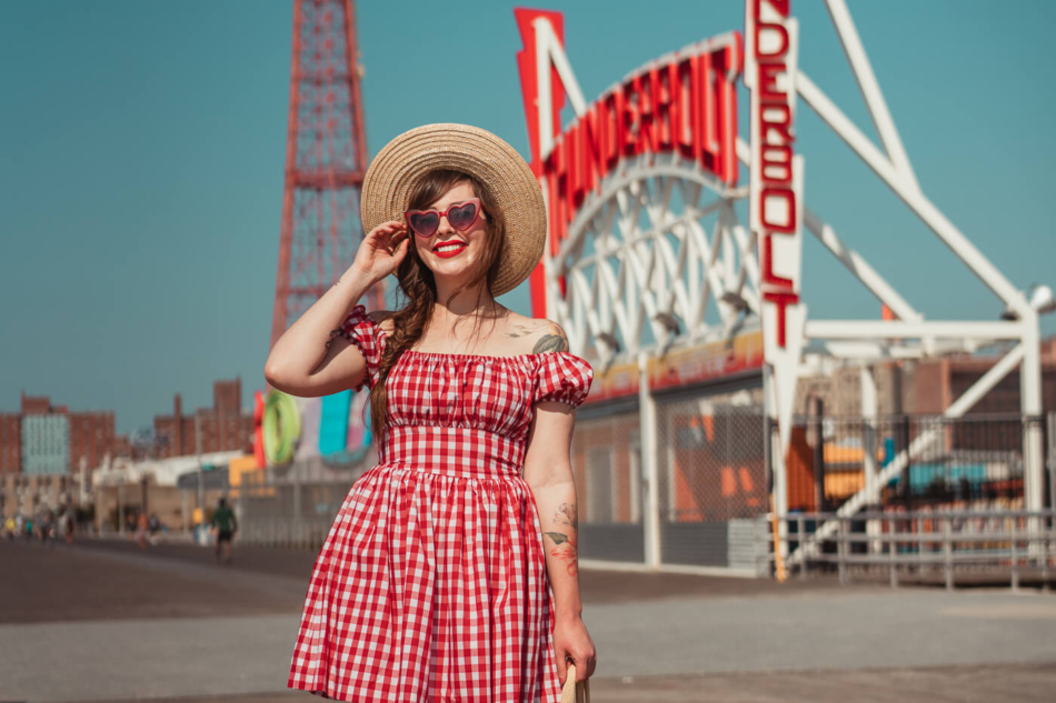 hearts and found gingham dress