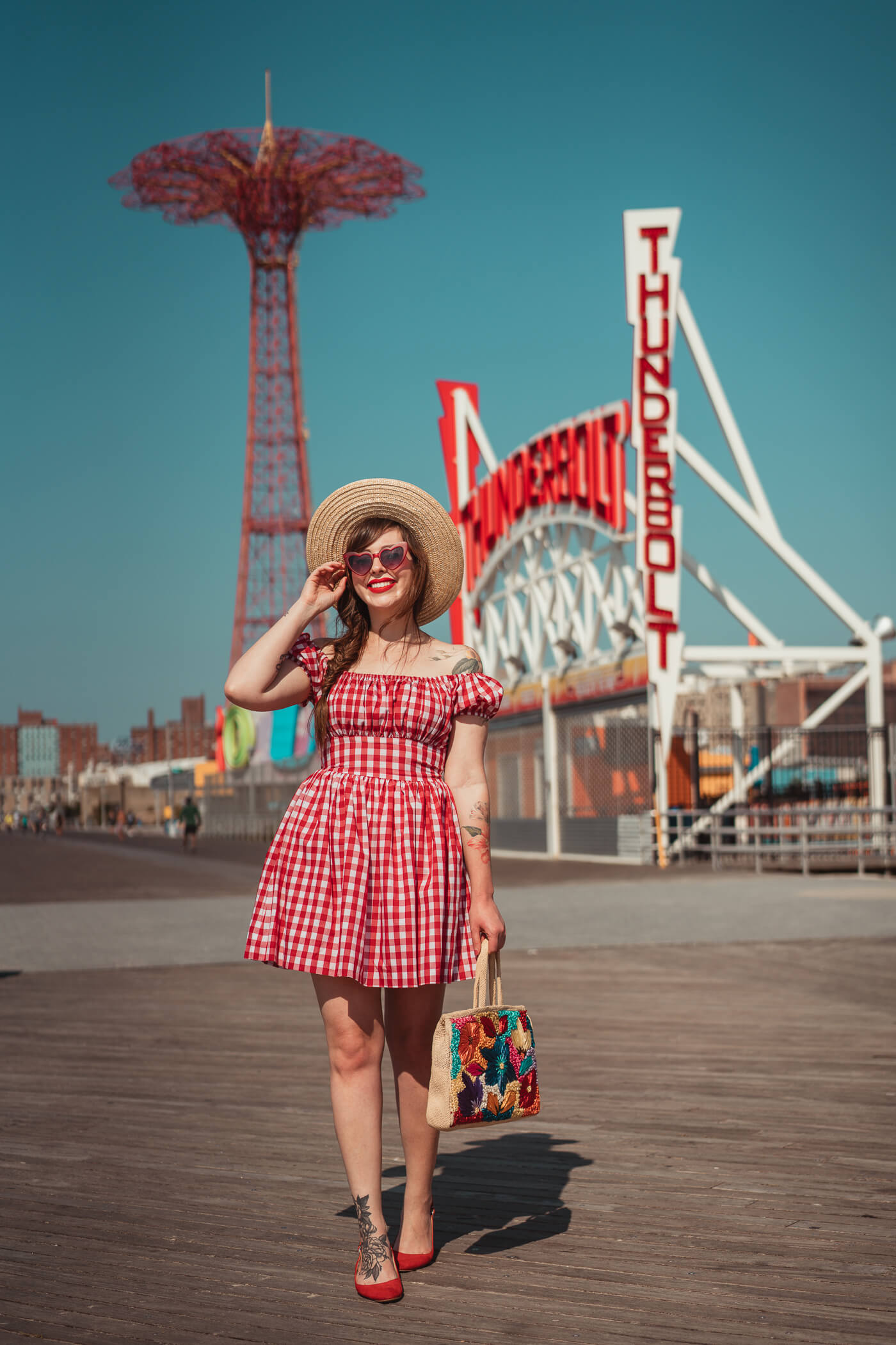 hearts and found gingham dress