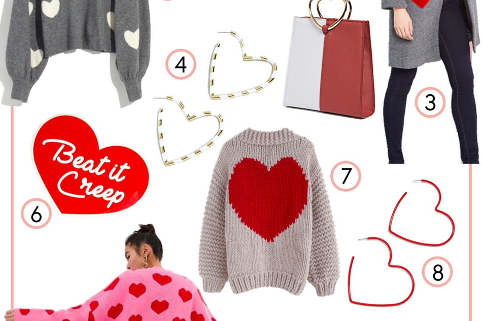 collage of Heart themed pieces