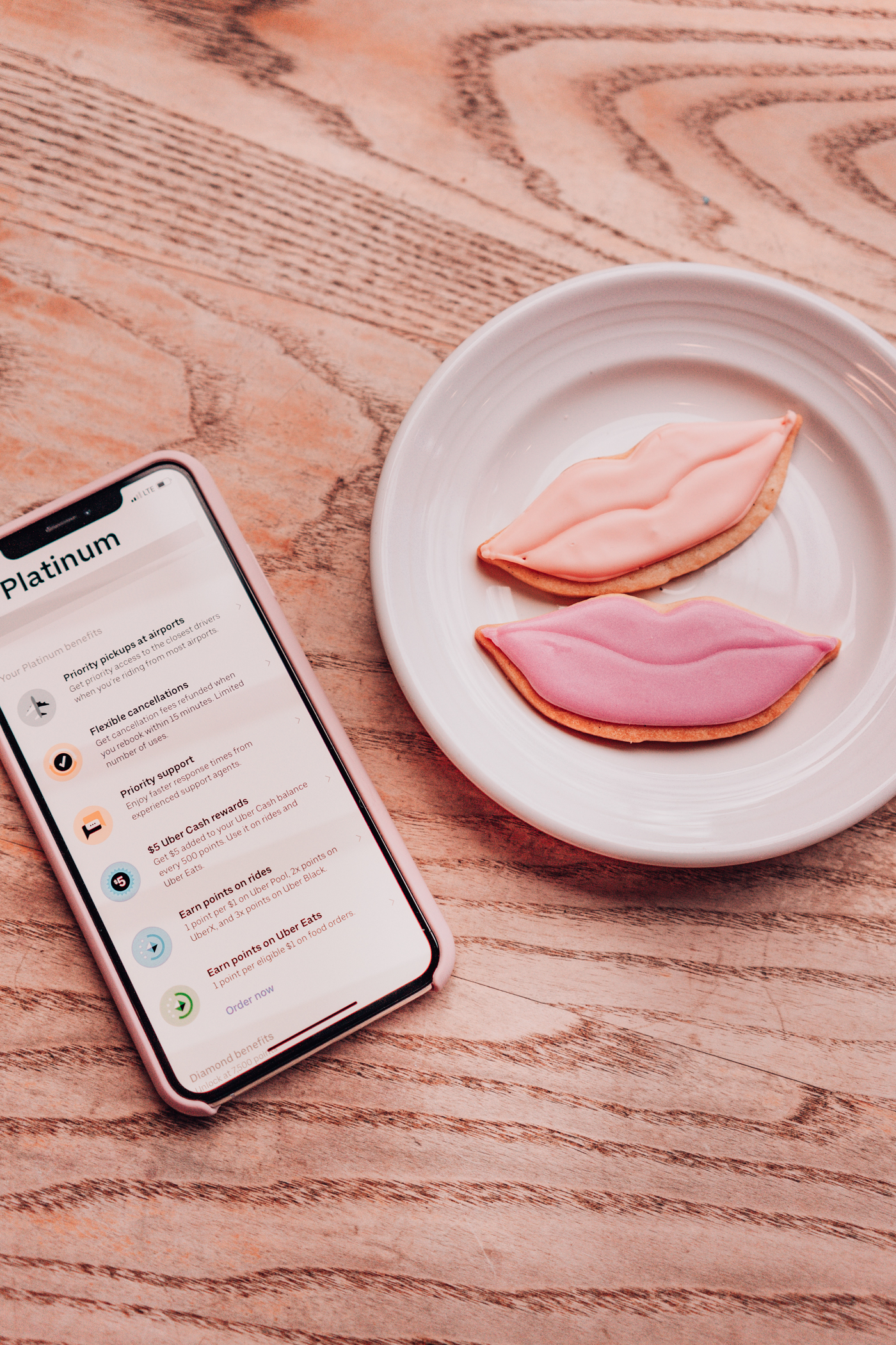 Uber rewards app on phone and cookies 