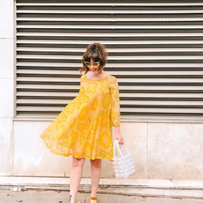woman in yellow dress for Weekend Link Roundup