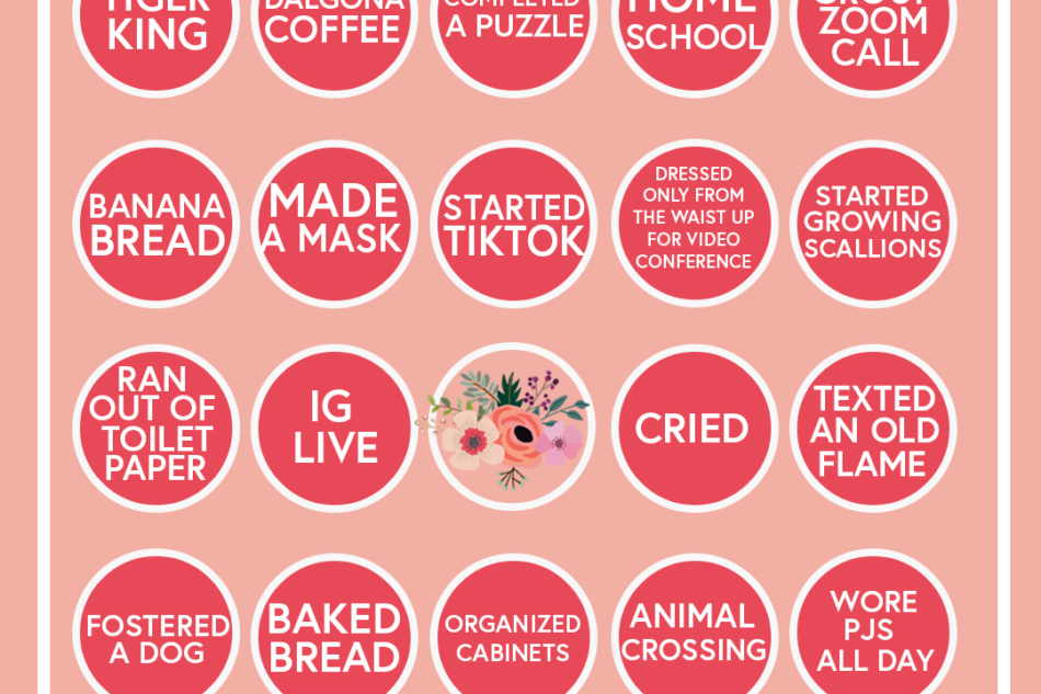 quarantine bingo instagram story template download