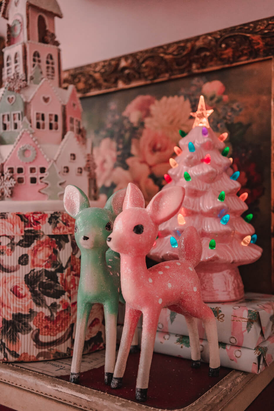 pink holiday decor