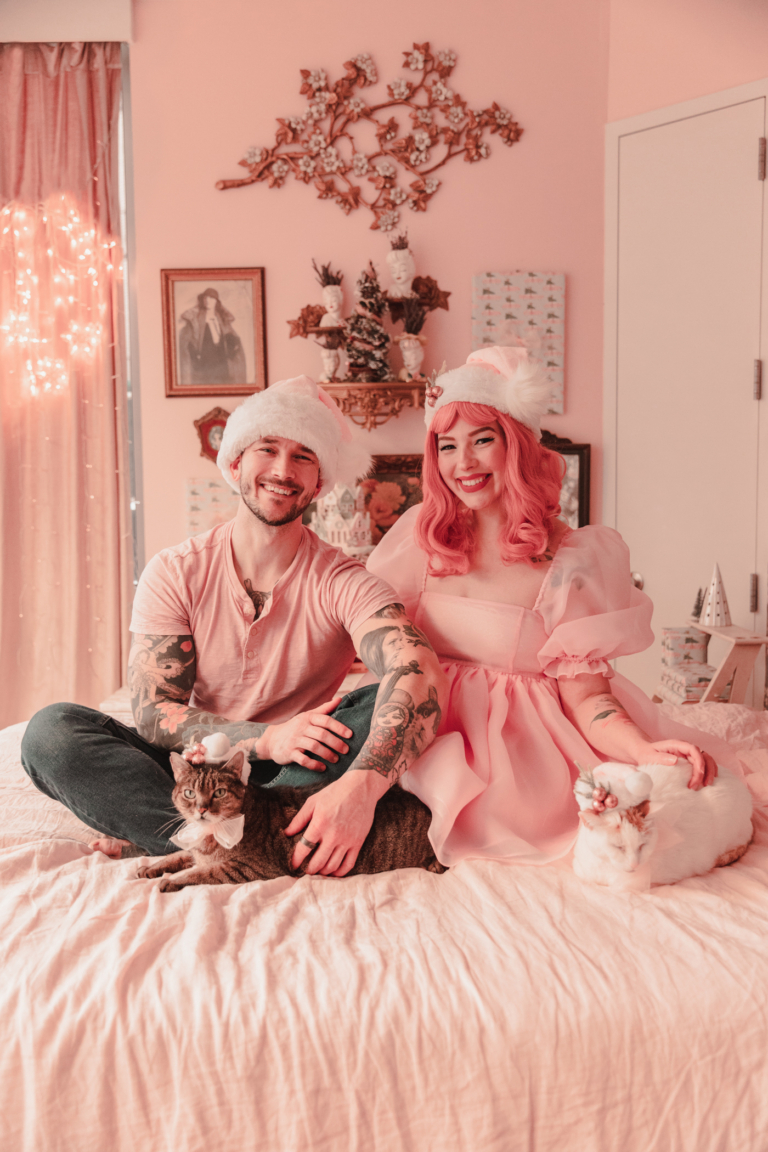 diy-pink-santa-hat-tutorial-for-you-and-your-furry-friends-keiko-lynn