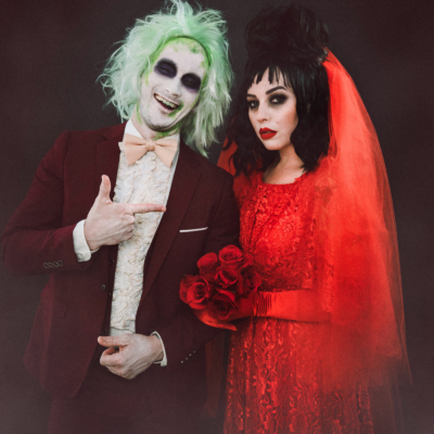 couples costume idea: beetlejuice and lydia deetz