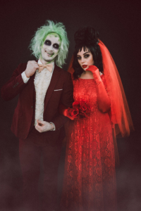 Halloween Couples Costume Idea: Beetlejuice and Lydia Deetz