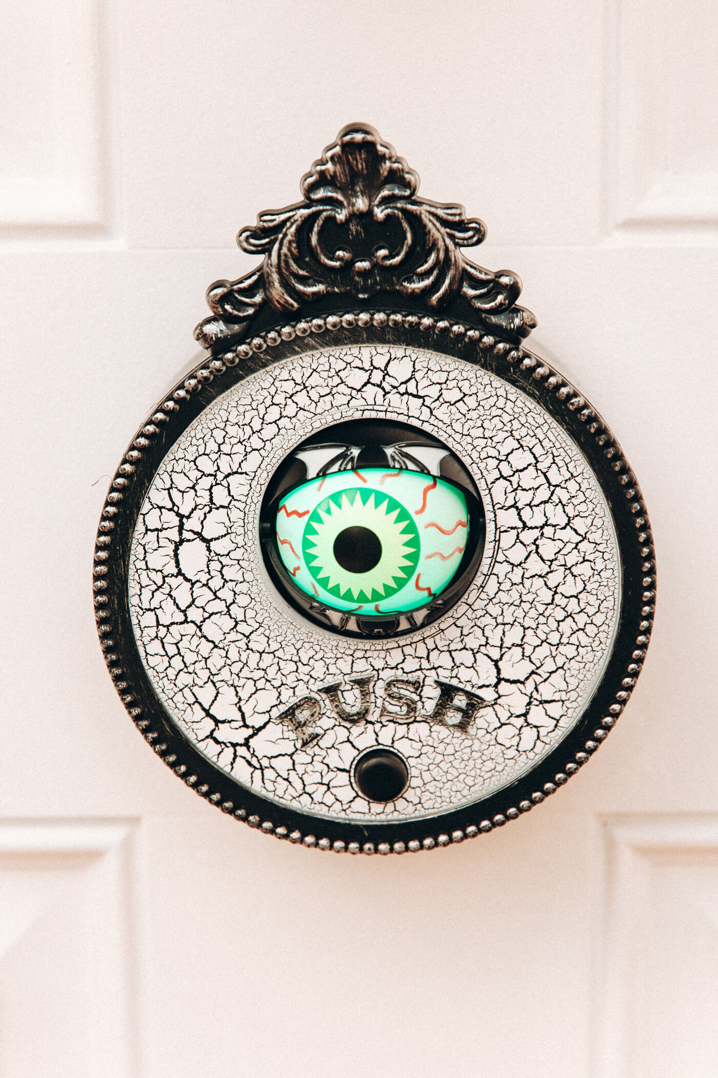 Halloween Exterior Home Decor black eye doorbell