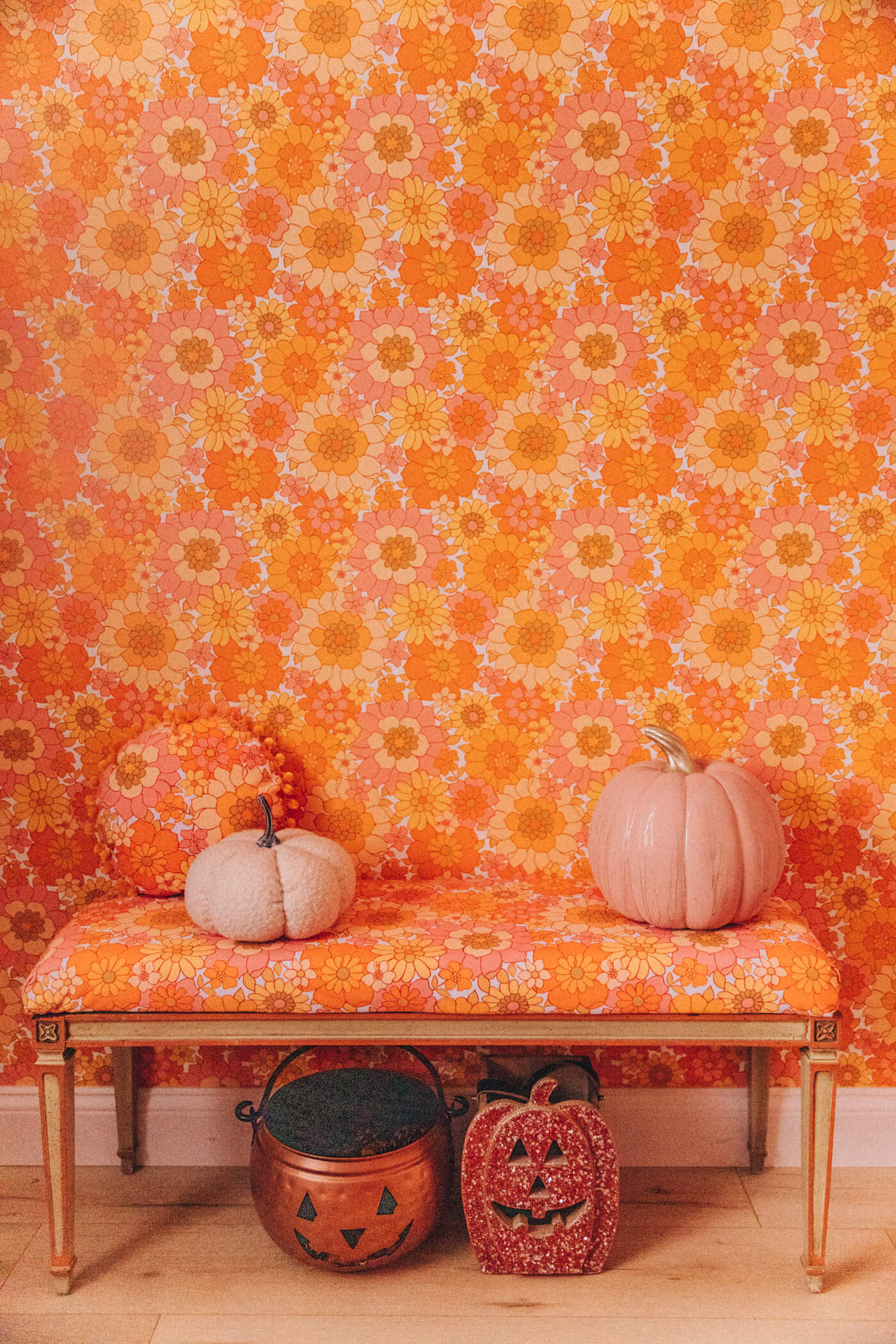 colorful and cute homegoods halloween decor and chair