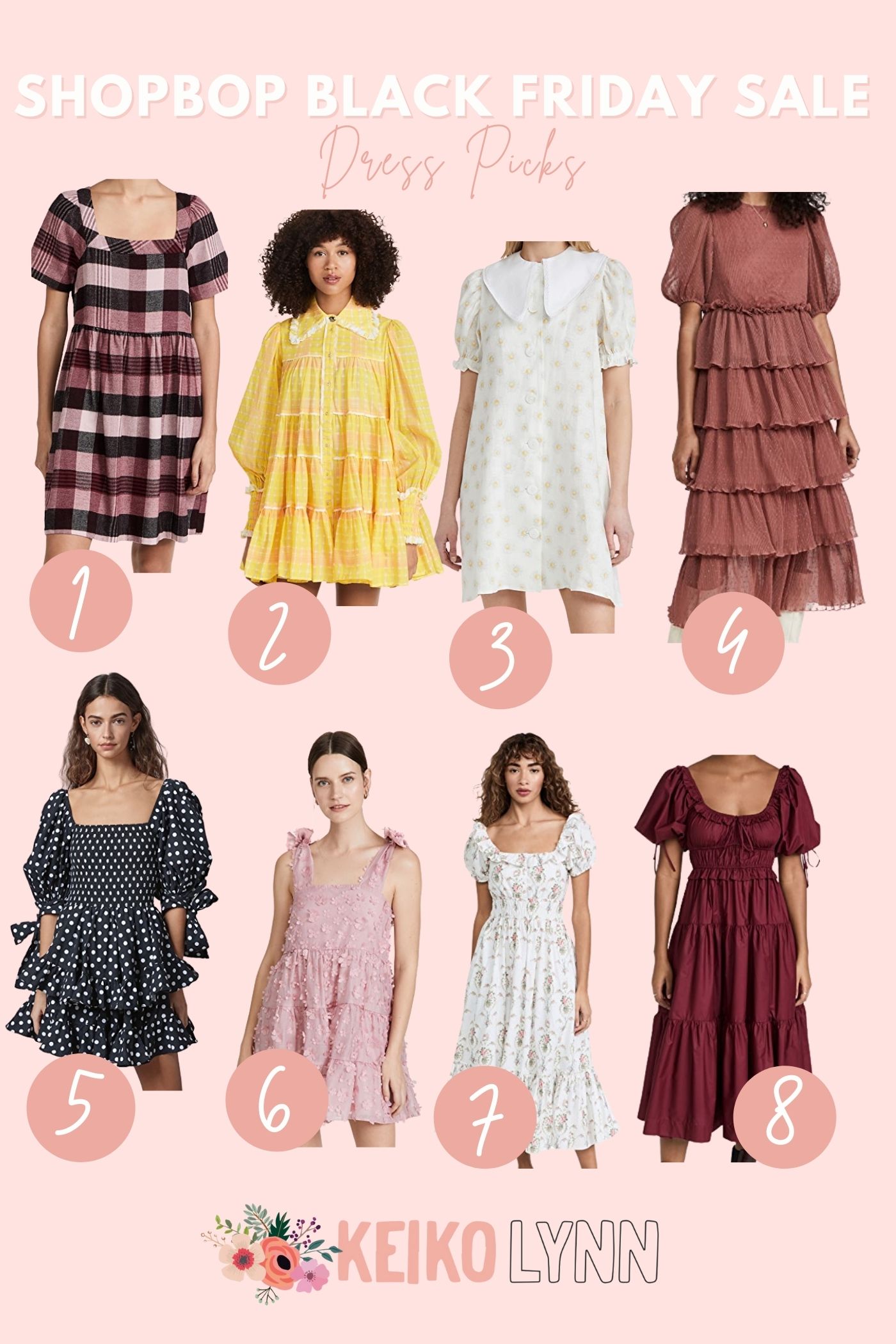 collage of dresses from Shopbop Black Friday Sale