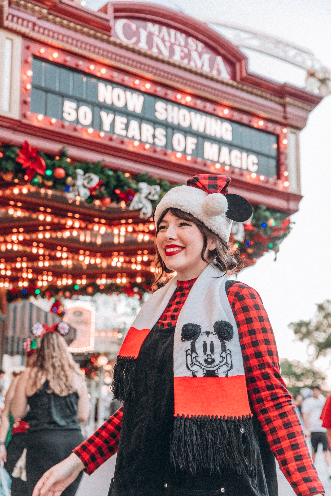 woman wearing Holiday Disney Outfits