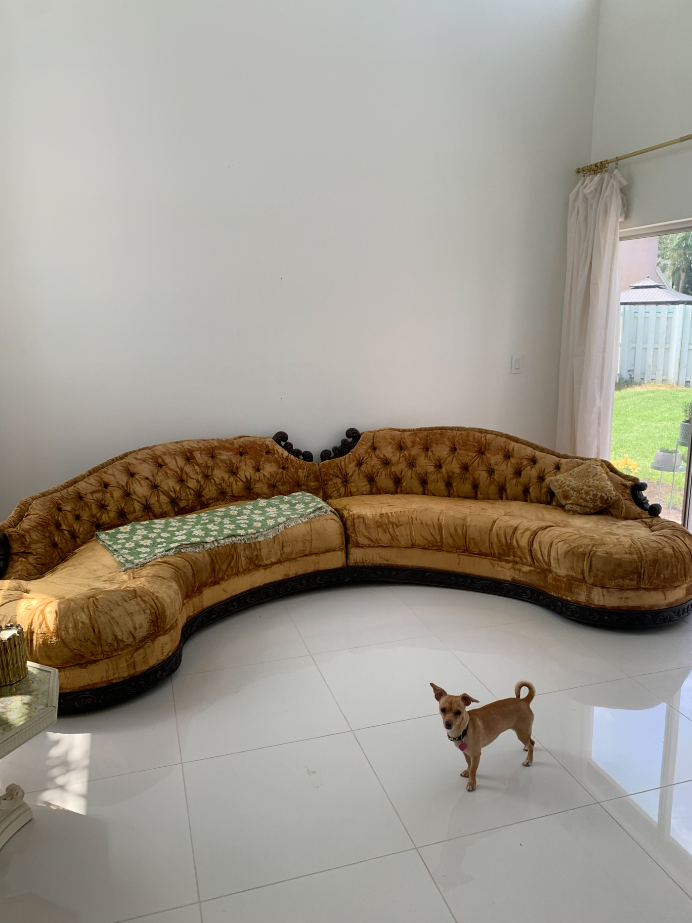 Living Room Design before new design with brown couch 
