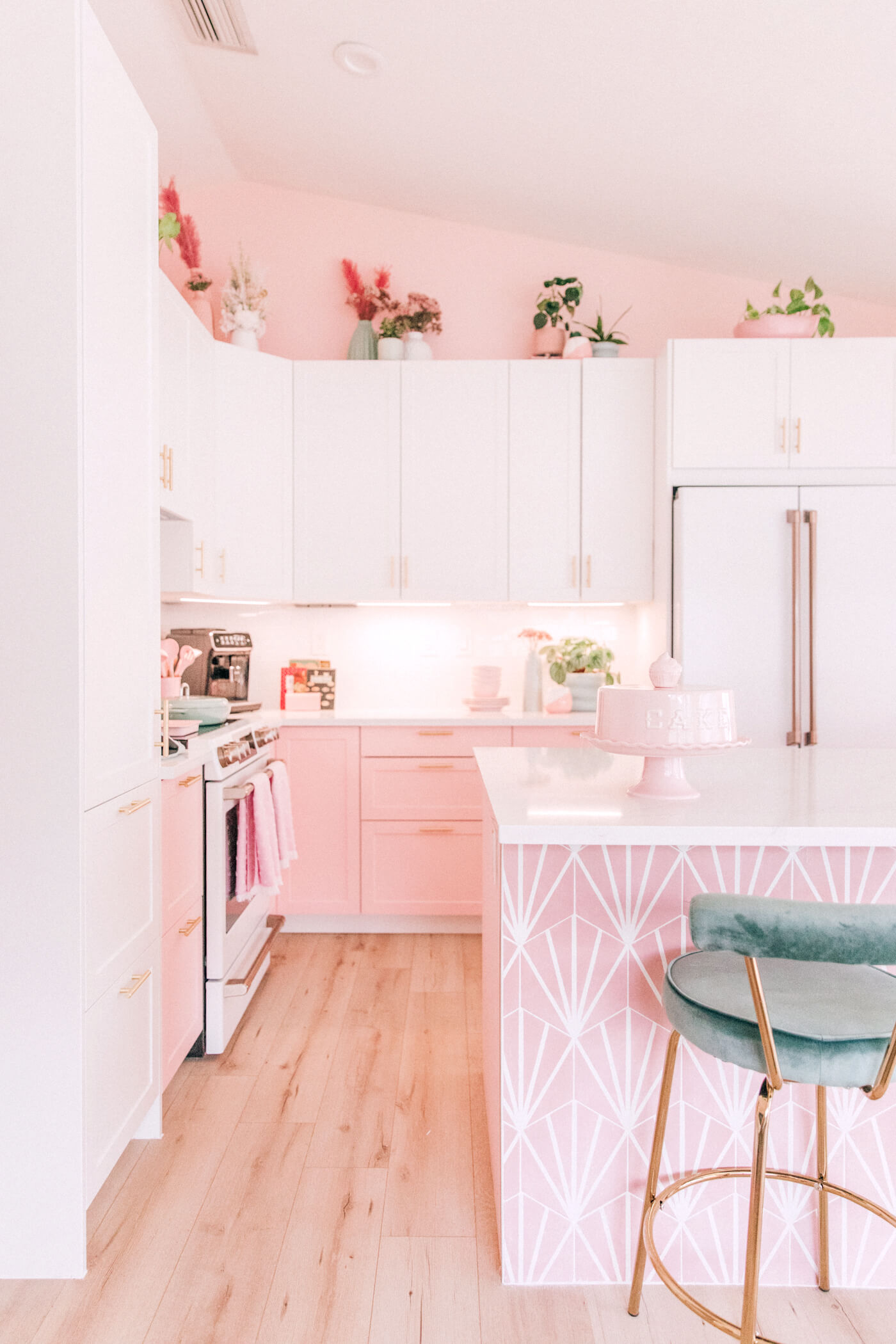 pink Kitchen Makeover